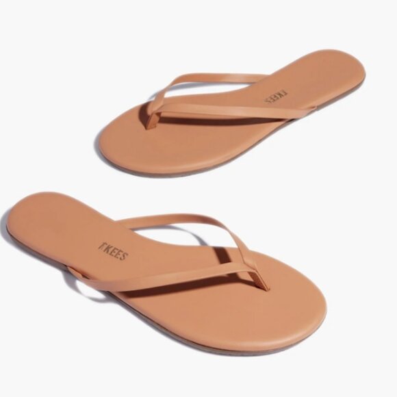 New without Box TKEES Lily Nudes Flip Flops Sz US 5 MSRP $65 - Picture 1 of 6